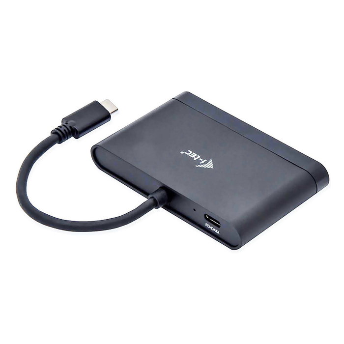 I-Tec RTS5403/RTS5404/RTS5411/PS176 Adaptador de Viaje USB-C a HDMI con 2 Puertos USB 3.2, Negro