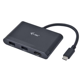 I-Tec RTS5403/RTS5404/RTS5411/PS176 Adaptador de Viaje USB-C a HDMI con 2 Puertos USB 3.2, Negro