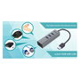 I-tec Hub USB 3.0 Metálico con 3 Puertos USB 3.0 y Adaptador Gigabit Ethernet Gris