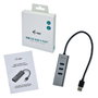 I-tec Hub USB 3.0 Metálico con 3 Puertos USB 3.0 y Adaptador Gigabit Ethernet Gris