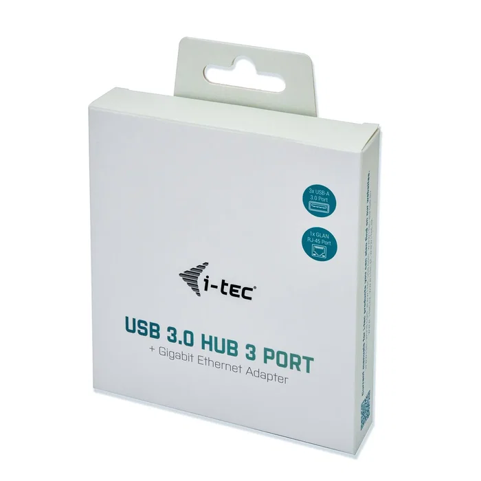 I-TEC U3METALG3HUB Hub USB 3.0 de 3 Puertos y Adaptador Gigabit Ethernet RJ-45, Metal, Gris, 5000 Mbit/s, Plug & Play, Compatible con Windows, macOS, Linux