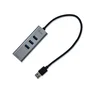 I-TEC U3METALG3HUB Hub USB 3.0 de 3 Puertos y Adaptador Gigabit Ethernet RJ-45, Metal, Gris, 5000 Mbit/s, Plug & Play, Compatible con Windows, macOS, Linux