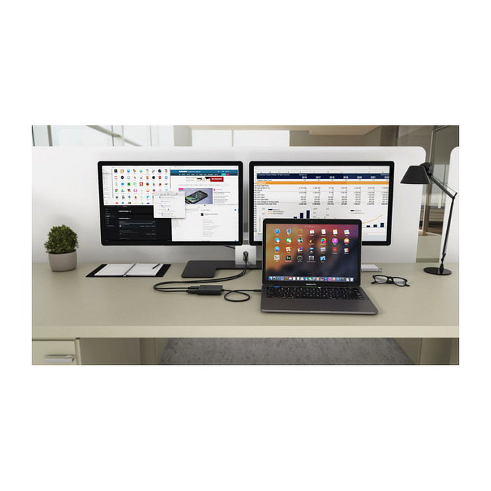 ADAPTADOR DE VÍDEO I-TEC C31DUAL4KDP - USB TIPO-C 3.1 A 2 SALIDAS DISPLAY PORT 1.2 - MAX. 3840*2160 / 30HZ