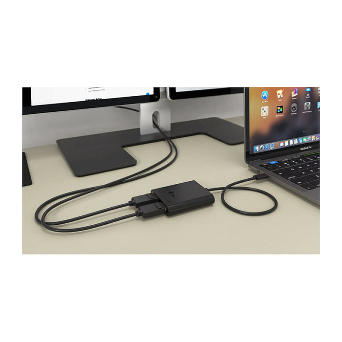 ADAPTADOR DE VÍDEO I-TEC C31DUAL4KDP - USB TIPO-C 3.1 A 2 SALIDAS DISPLAY PORT 1.2 - MAX. 3840*2160 / 30HZ