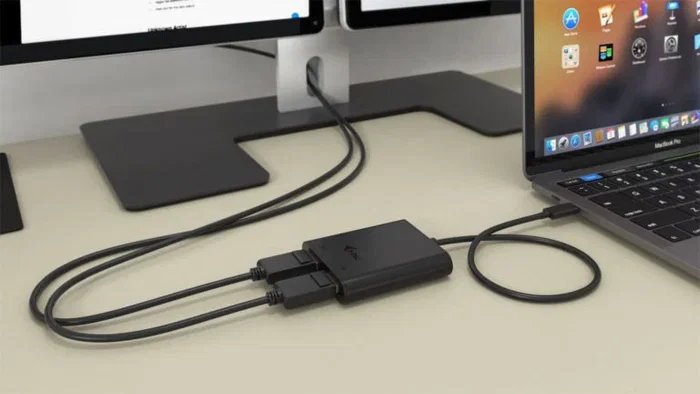i-tec C31DUAL4KDP Adaptador Gráfico USB-C a 2x DisplayPort 4K UHD 3840x2160 para Dual Pantalla, Thunderbolt 3, Windows, macOS, Android