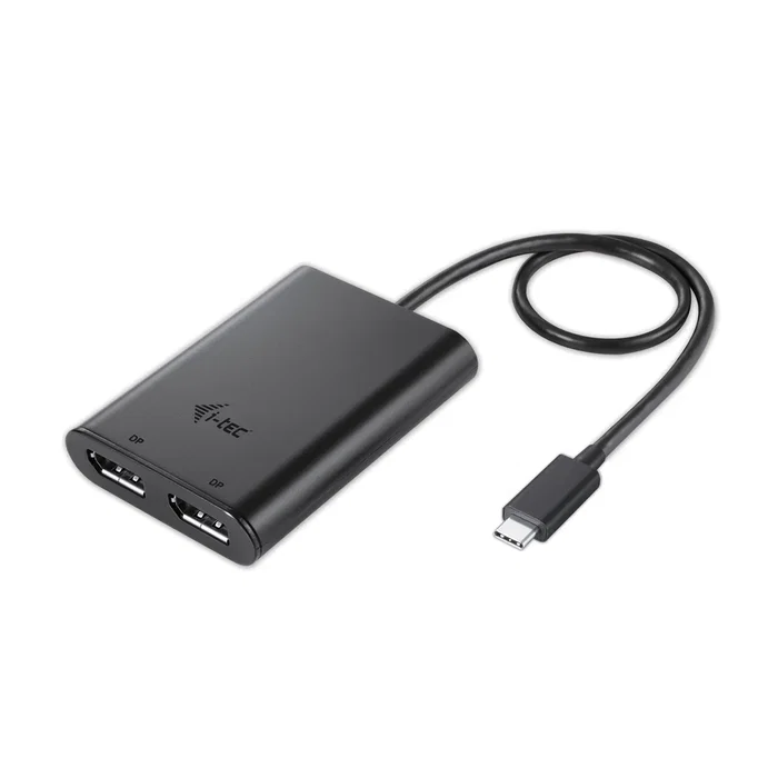 i-tec C31DUAL4KDP Adaptador Gráfico USB-C a 2x DisplayPort 4K UHD 3840x2160 para Dual Pantalla, Thunderbolt 3, Windows, macOS, Android