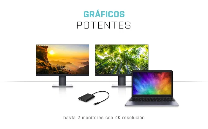 i-tec C31DUAL4KDP Adaptador Gráfico USB-C a 2x DisplayPort 4K UHD 3840x2160 para Dual Pantalla, Thunderbolt 3, Windows, macOS, Android