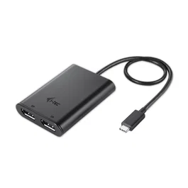 i-tec C31DUAL4KDP Adaptador Gráfico USB-C a 2x DisplayPort 4K UHD 3840x2160 para Dual Pantalla, Thunderbolt 3, Windows, macOS, Android