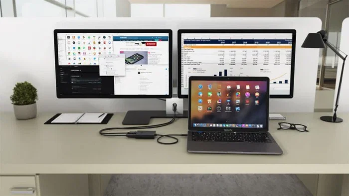 i-tec C31DUAL4KDP Adaptador Gráfico USB-C a 2x DisplayPort 4K UHD 3840x2160 para Dual Pantalla, Thunderbolt 3, Windows, macOS, Android