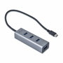 I-Tec Hub USB-C Metal con 4 Puertos USB 3.0 Gris