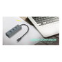 I-Tec Hub USB-C Metal con 4 Puertos USB 3.0 Gris