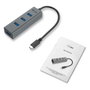 I-Tec Hub USB-C Metal con 4 Puertos USB 3.0 Gris