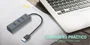 i-tec Hub USB 3.0, 4 Puertos USB 3.2 Gen 1 (3.1) Tipo-A Metal, Alimentación por USB, Protección Sobrecarga, Compacto para PC/Portátil/Mac, Gris, U3HUBMETAL403