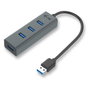 I-tec Hub USB 3.0 Metálico con 4 Puertos Gris