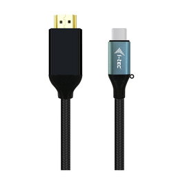 I-Tec Cable Adaptador USB-C a HDMI 4K/60Hz 1.5m, Negro, Resolución 3860 x 2160 Pixeles, Compatible con Windows, Mac, Linux, Android