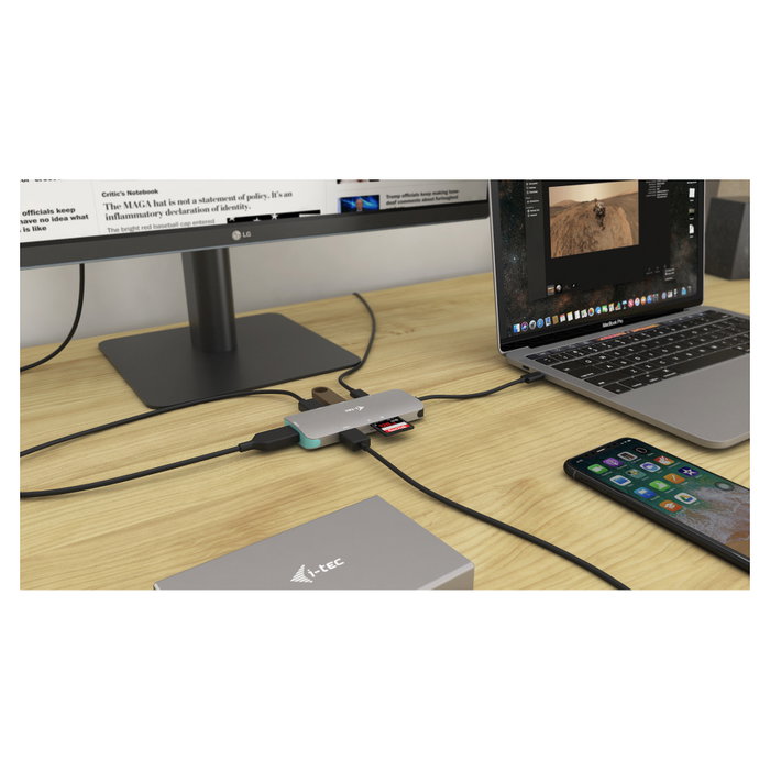 I-tec Nano Dock C31NANODOCKPD USB-C HDMI 4K Power Delivery Plata/Turquesa