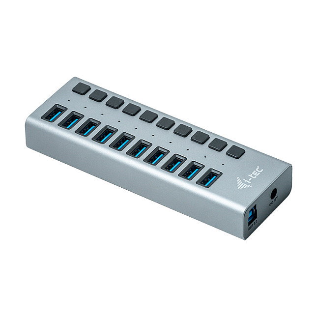 I-tec Hub de Carga USB 3.0 con 10 Puertos y Adaptador de 48W