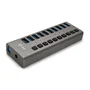 i-tec Hub de Carga USB 3.0 U3CHARGEHUB10 - 10 Puertos, Adaptador 48W, Carga Rápida, Plug & Play, Alimentación 100-240V, Compatible con PC, Mac, Linux, Universal