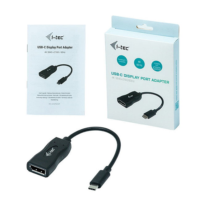 I-TEC USB-C a DisplayPort Adaptador, 4K a 60 Hz, Compatible con MacBook, Laptop, PC I-TEC USB-C a DisplayPort Adaptador, 4K a 60 Hz, Compatible con MacBook, Laptop, PC