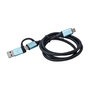 I-Tec Cable USB-C a USB-C/A con Adaptador USB 3.0 Integrado, Negro y Azul, 10 Gbit/s, 1 m