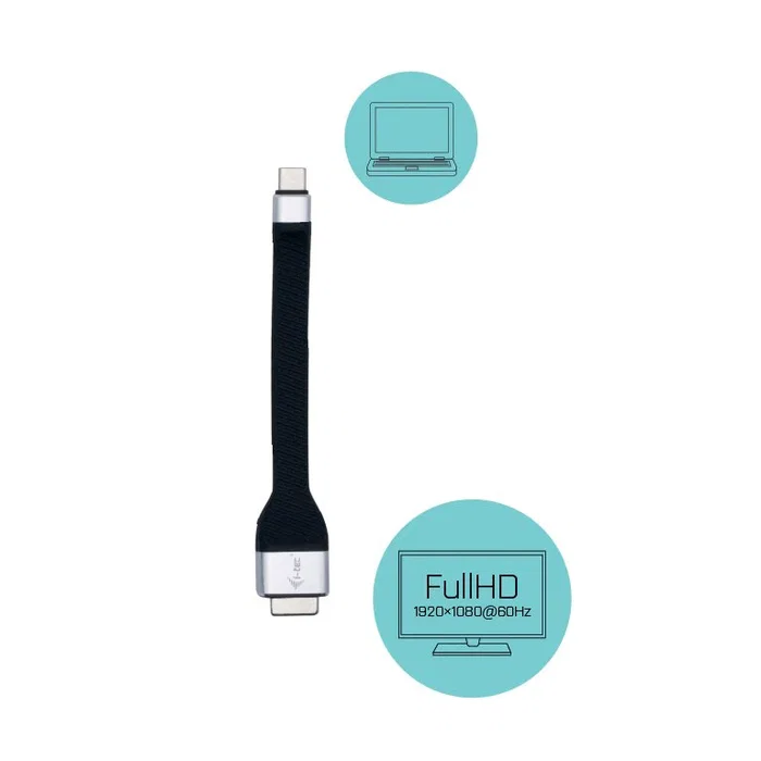 i-tec C31FLATVGA60HZ - Adaptador USB-C a VGA, cable 0.11 m, 1080p Full HD a 60 Hz, para portátil, tablet y PC