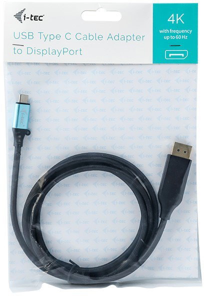 I-tec Adaptador de Cable USB-C a DisplayPort 4K/60Hz, 2 m, Negro I-tec Adaptador de Cable USB-C a DisplayPort 4K/60Hz, 2 m, Negro