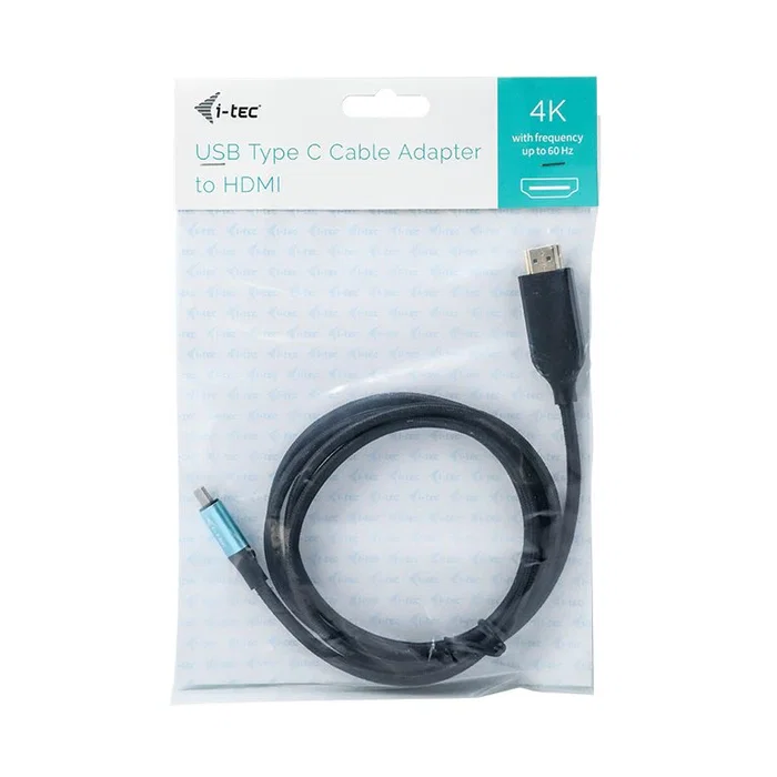 I-tec C31CBLHDMI60HZ2M Adaptador de Cable USB-C a HDMI Macho 4K/60Hz, 2 Metros, Negro, Compatible con Windows, macOS, Android, Chrome OS, Linux
