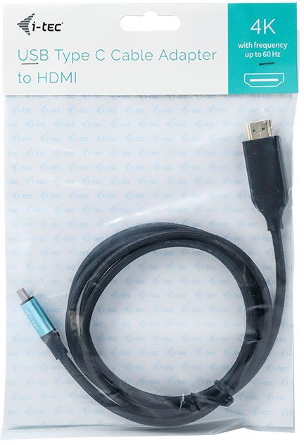 I-TEC Adaptador de Cable USB-C a HDMI 4K 60Hz 2m Negro I-TEC Adaptador de Cable USB-C a HDMI 4K 60Hz 2m Negro