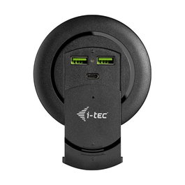 i-tec CHARGER96WD Cargador de escritorio USB-C PD 3.0 y 3x USB-A QC3.0 96W para móviles, tablets y portátiles, Negro