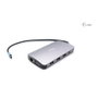 I-TEC D I-TEC USB-C NANO DOCK HDMI/VGA, Base Metal USB-C Nano para Viaje con HDMI, VGA, LAN, 100W PD, 3.5mm, Lector SD/MicroSD, Plata