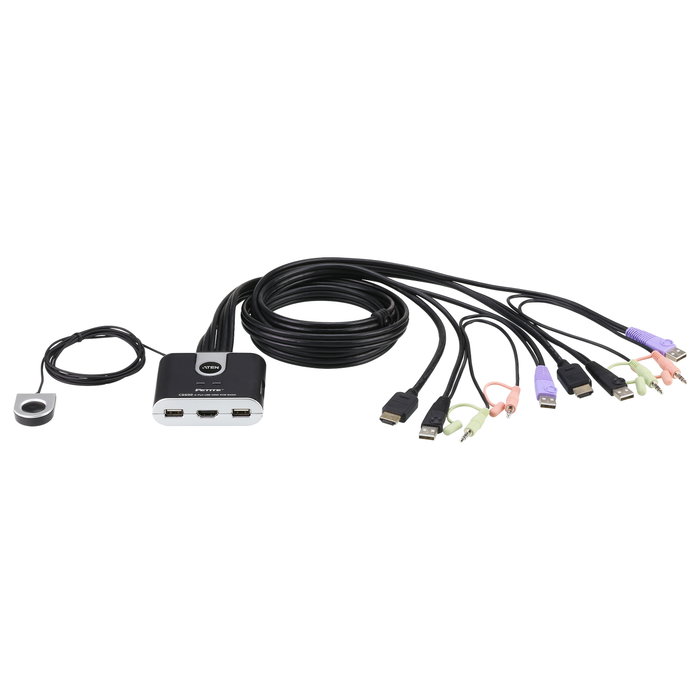 Aten CS692 Switch KVM de 2 Puertos con HDMI, Audio y Selector Remoto