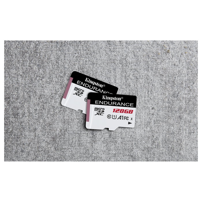 Kingston High Endurance Tarjeta MicroSDXC 128GB Clase 10 UHS-I U1 A1 Velocidad Lectura 95MB/s Kingston High Endurance Tarjeta MicroSDXC 128GB Clase 10 UHS-I U1 A1 Velocidad Lectura 95MB/s