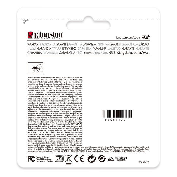 Kingston 64GB microSDXC Endurance 95R/30W C10 A1 UHS-I U1 Clase 10
