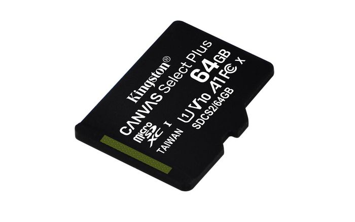 Kingston Canvas Select Plus microSDXC Tarjeta 64 GB UHS-I U1 Clase 10 A1 para Android con Adaptador SD, 3.3 V