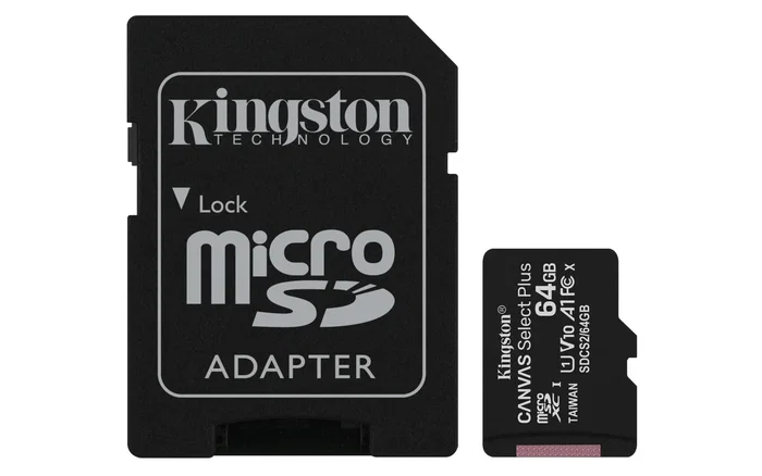 Kingston Canvas Select Plus 64 GB microSDXC Clase 10 con Adaptador SD