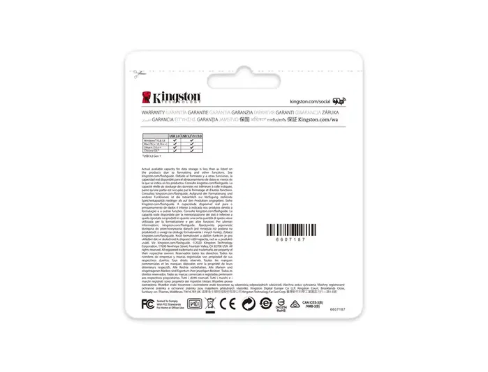 Kingston DataTraveler Exodia 64 GB USB 3.2 Gen 1 Negro/Turquesa Kingston DataTraveler Exodia 64 GB USB 3.2 Gen 1 Negro/Turquesa