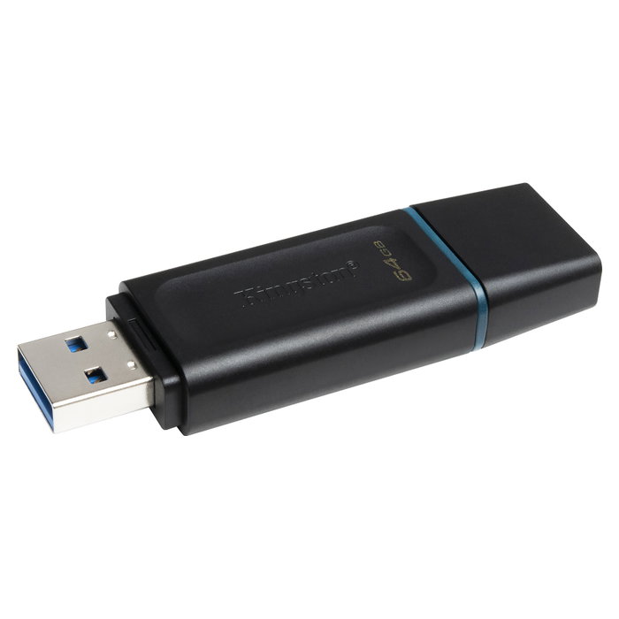 Kingston DataTraveler Exodia 64 GB USB 3.2 Gen 1 Negro/Turquesa Kingston DataTraveler Exodia 64 GB USB 3.2 Gen 1 Negro/Turquesa