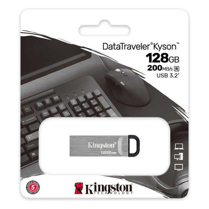 Kingston DataTraveler Kyson 128 GB Plata