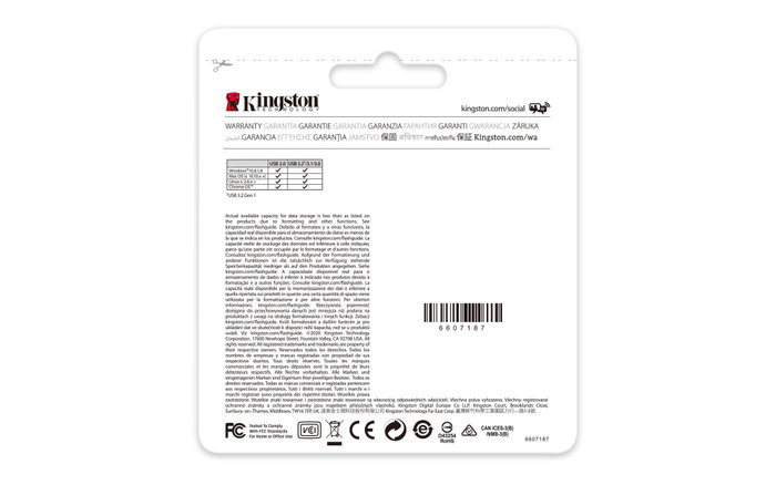 Kingston DataTraveler Kyson 64 GB USB 3.2 Gen 1 Plata Kingston DataTraveler Kyson 64 GB USB 3.2 Gen 1 Plata