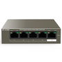 IP-COM G1105P-4-63W Switch Gigabit con 5 Puertos (4 con PoE+ de 30W, 58W Total) para Cámaras IP y AP, con VLAN y Protección 6KV