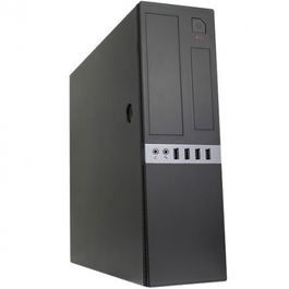 Coolbox Caja Ordenador Sobremesa MicroATX Slim Convertible Pedestal/Sobremesa - Negro - Fuente 300W 80+ Bronze - Ventilador Frontal 90mm