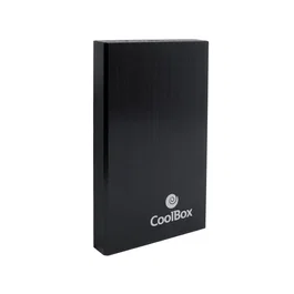 CoolBox A-2523 Carcasa Externa USB 3.2 Gen 1 para HDD/SSD SATA de 2.5", Negro, Aluminio y ABS, Plug&Play, Compatible con hasta 2TB