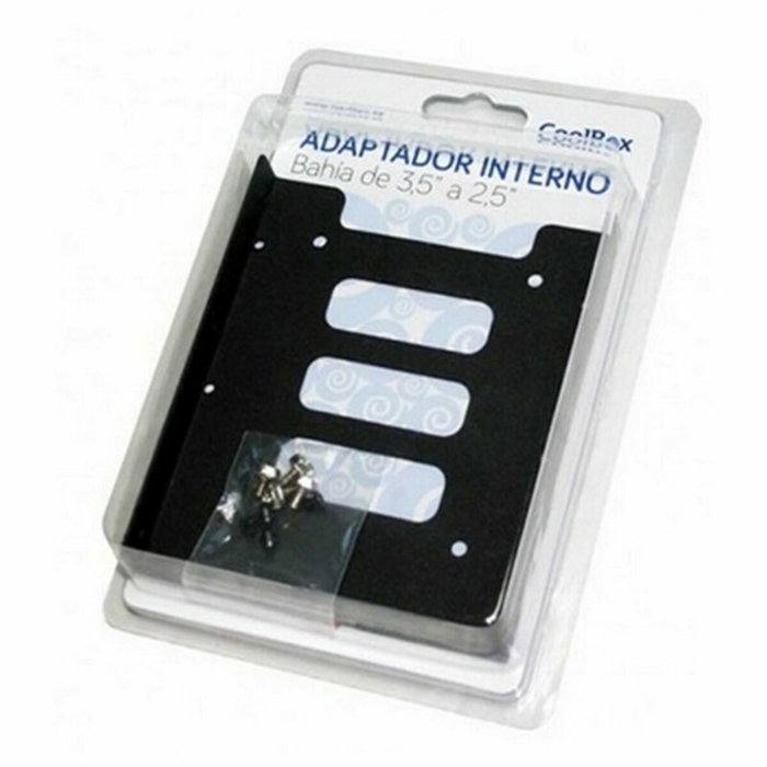 Coolbox Adaptador de Bahía 3.5 a 2.5 Metal Negro COO-AB3525M