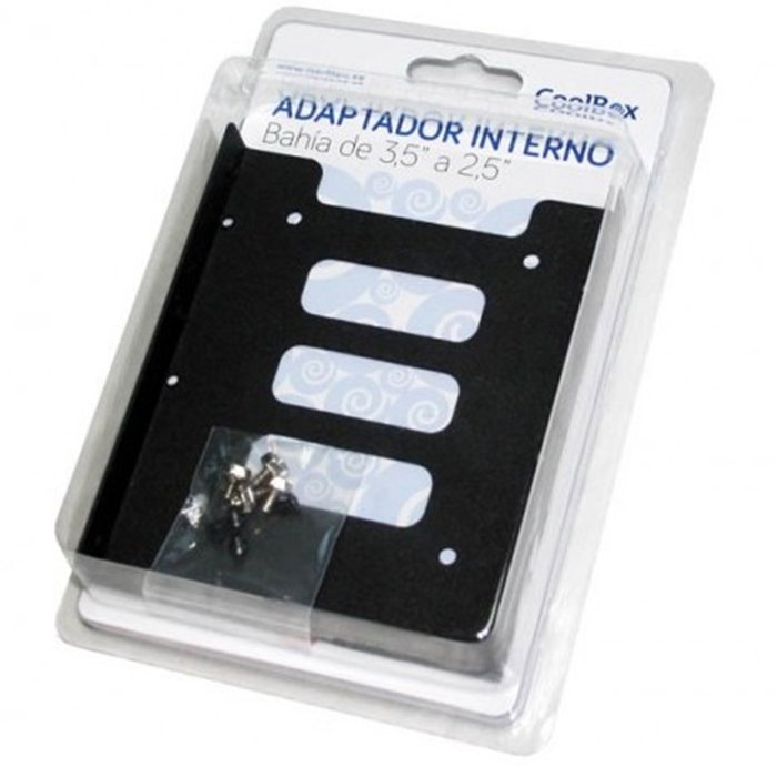 Coolbox Adaptador de Bahía 3.5 a 2.5 Metal Negro COO-AB3525M