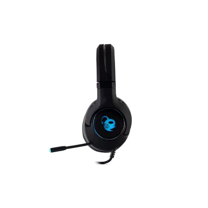 Coolbox DeepGaming RGB Pro DeepChroma - Auriculares Gaming Alámbricos con Micrófono Boom, Iluminación RGB 7 Colores, Diadema Supraaural, Conectores 3.5mm y USB, PC y Consolas, Negro