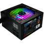 CoolBox Deep Energy RGB600 - Fuente Alimentación PC 600W ATX 80 Plus Bronze RGB Semimodular, Ventilador 120mm, Protecciones Múltiples, Alta Eficiencia Energética, Color Negro