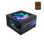 CoolBox Deep Energy RGB600 - Fuente Alimentación PC 600W ATX 80 Plus Bronze RGB Semimodular, Ventilador 120mm, Protecciones Múltiples, Alta Eficiencia Energética, Color Negro