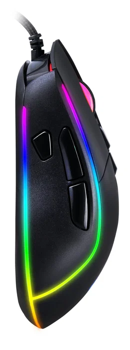 Deep Gaming Ratón Gaming DeepDarth RGB, Sensor Óptico 6400 DPI, 8 Botones Programables, 9 Modos de Iluminación, Software de Gestión, Cable USB A 1.8m, Negro