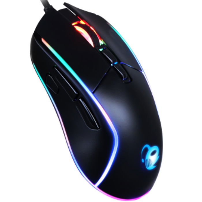 DeepGaming Ratón Gaming Deep Darth RGB Programable 8 Botones 6400 DPI Sensor Óptico 3610 Compatible Windows Mac Linux DeepGaming Ratón Gaming Deep Darth RGB Programable 8 Botones 6400 DPI Sensor Óptico 3610 Compatible Windows Mac Linux