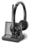 Poly Savi 8220 Auriculares Inalámbricos con ANC y Bluetooth-RJ, Negro